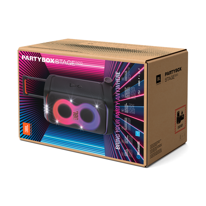 JBL PartyBox Stage 320 | Tragbarer Partylautsprecher mit Rollen