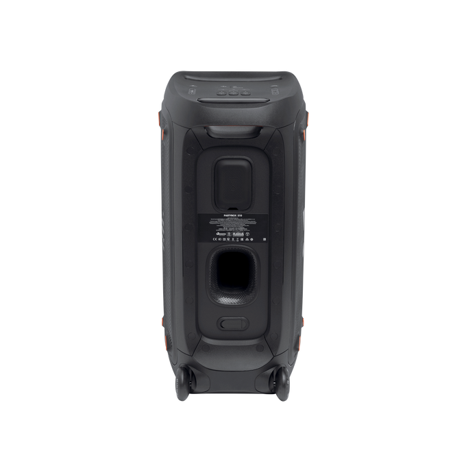 JBL Partybox 310 + Mic - Black - Portable party speaker with 240W powerful sound, built-in lightshow and wired mic - Back image number null