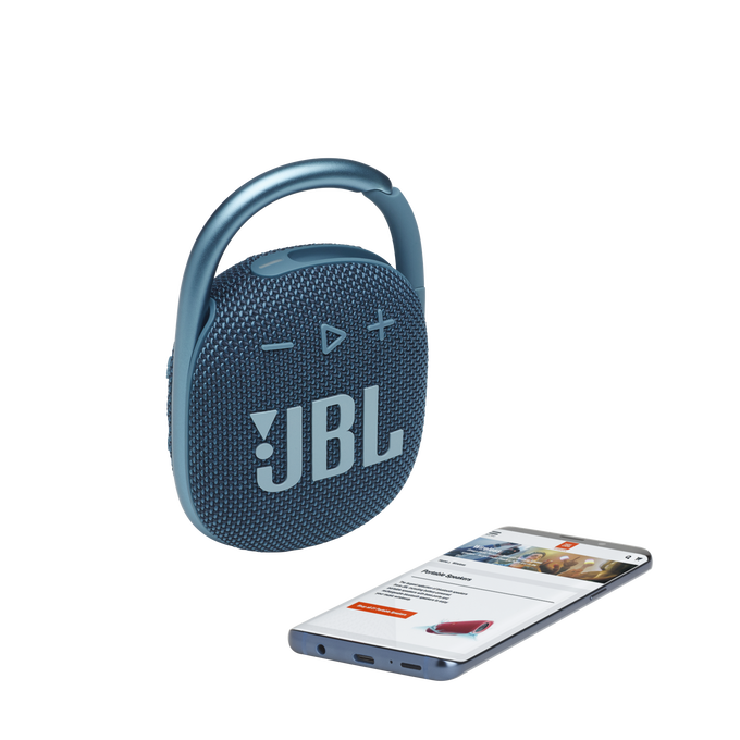 JBL Clip 4 - Blue - Ultra-portable Waterproof Speaker - Detailshot 1 image number null