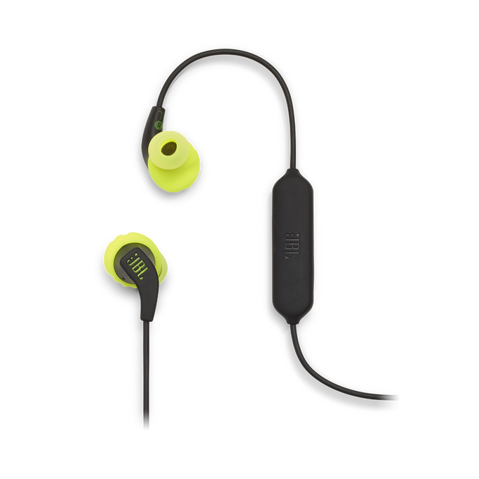 JBL Endurance RUNBT - Green - Sweatproof Wireless In-Ear Sport Headphones - Detailshot 1 image number null