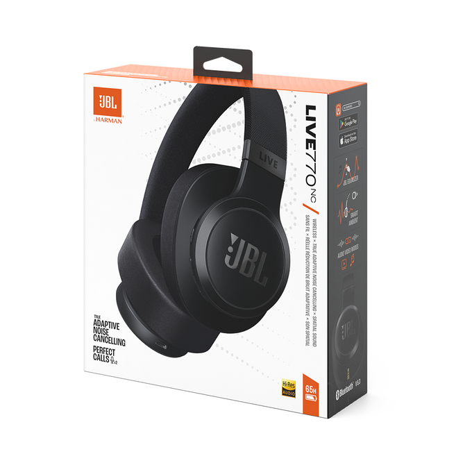 【新品・未開封品】JBL LIVE770NC ブラック JBL Live 770NC | Kabelloser Over-Ear-Kopfhörer mit True Adaptive