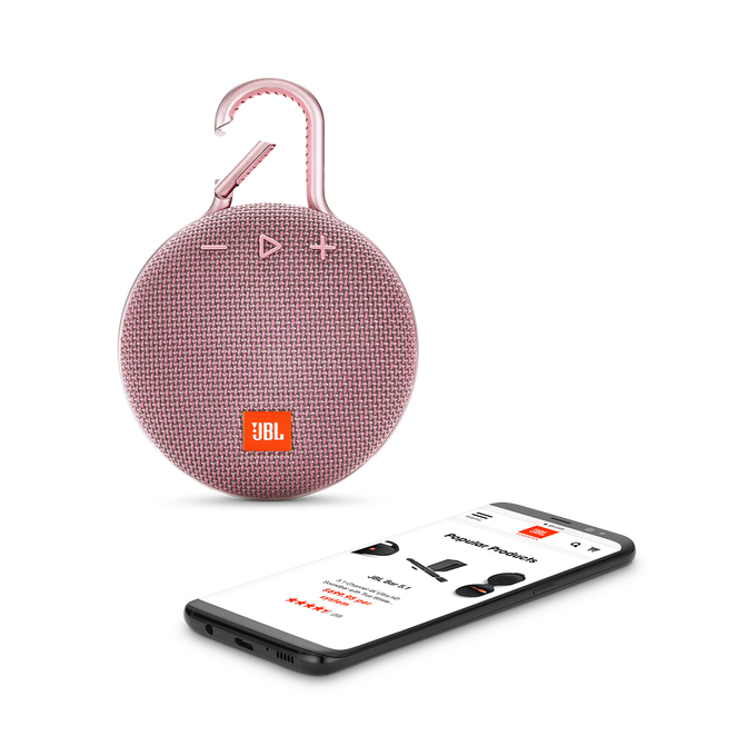 JBL Clip 3 - Dusty Pink - Portable Bluetooth® speaker - Detailshot 1 image number null