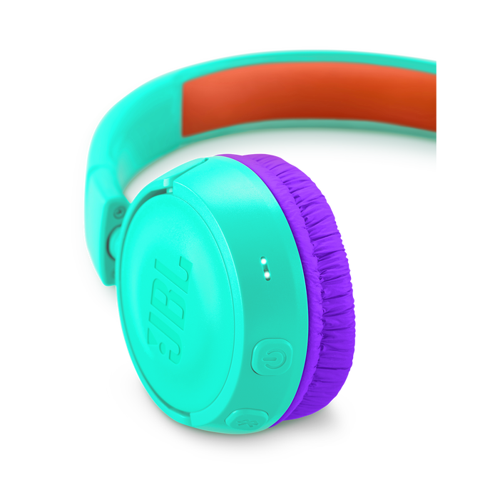 JBL JR300BT - Tropic Teal - Kids Wireless on-ear headphones - Detailshot 2 image number null