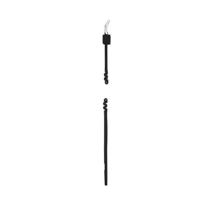 Fossil Display Smartwatch Strap S221304 - Black - 22mm Black Silicone Watch Strap, S221304. - Left image number null