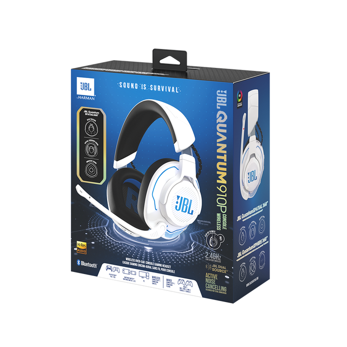 JBL Quantum 910P Console Wireless Kabelloses Over Ear Gaming Headset fur Konsolen mit Head Tracking aktivem Noise Cancelling und Bluetooth