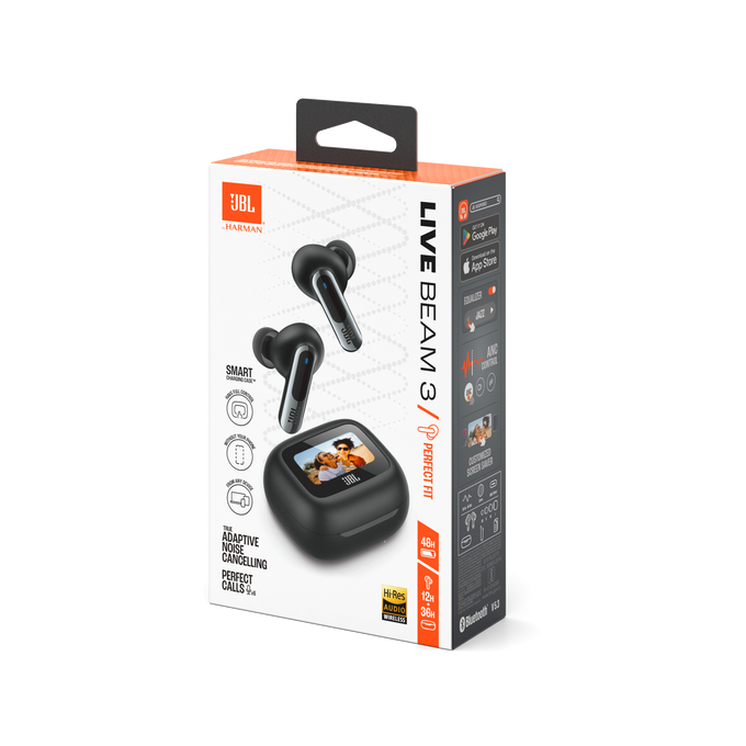 【美品】JBL LIVE BEAM 3 ブラック JBL Live Beam 3 | Kabellose Noise-Cancelling-Ohrhörer mit Closed