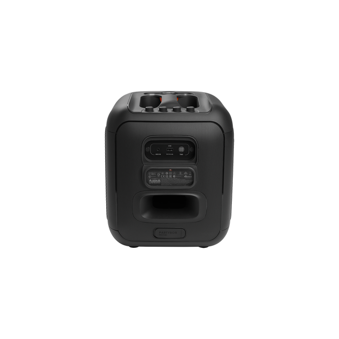 JBL PartyBox Encore - Black - Portable party speaker with 100W powerful sound, built-in dynamic light show, included digital wireless mics, and splash proof design. - Detailshot 2 image number null